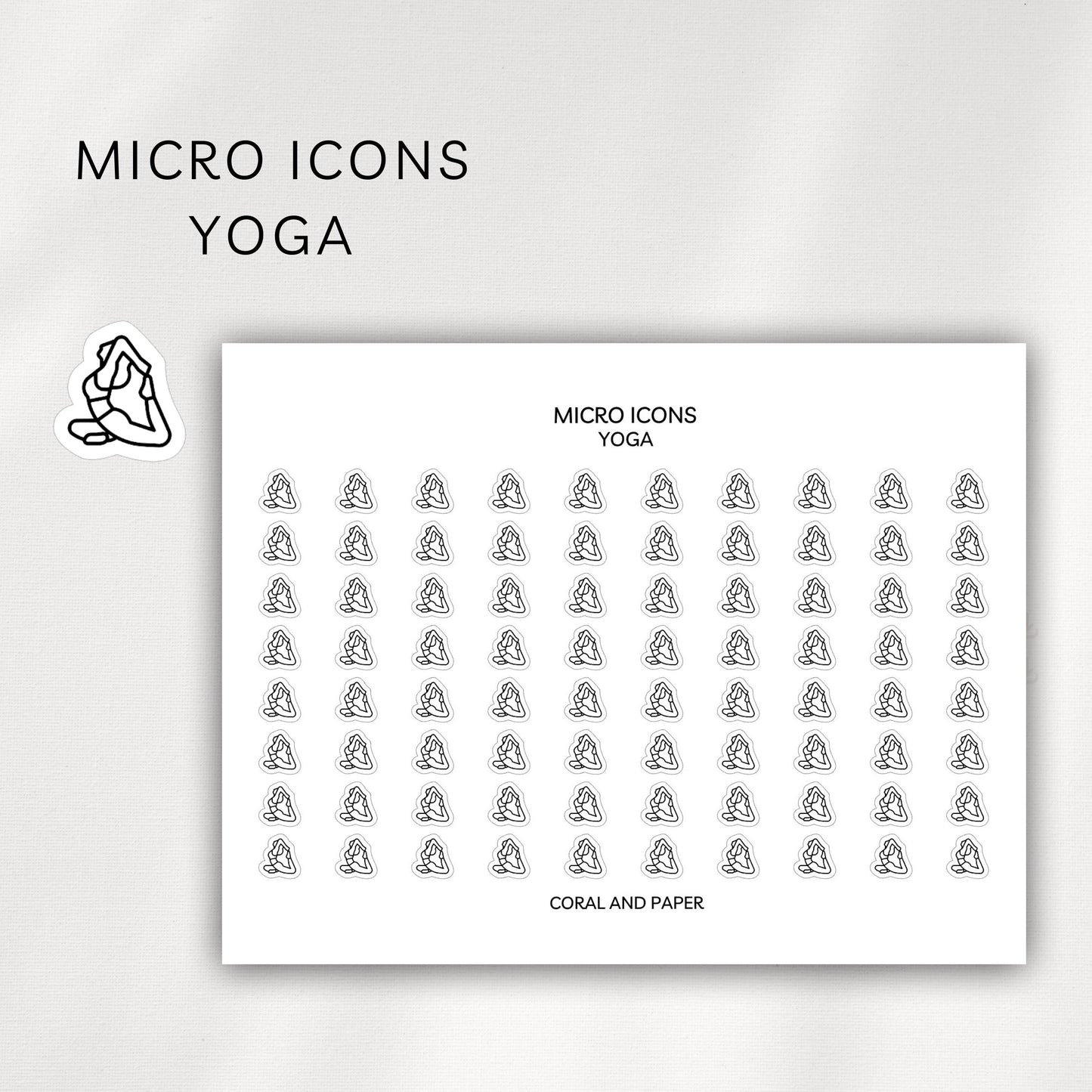 Yoga Micro Icons - Planner Stickers