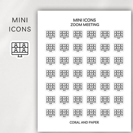 Zoom Mini Icons - Planner Stickers