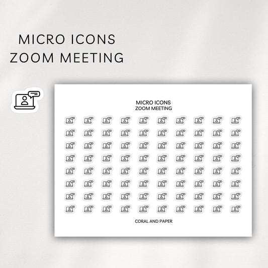 Zoom Micro Icons - Planner Stickers