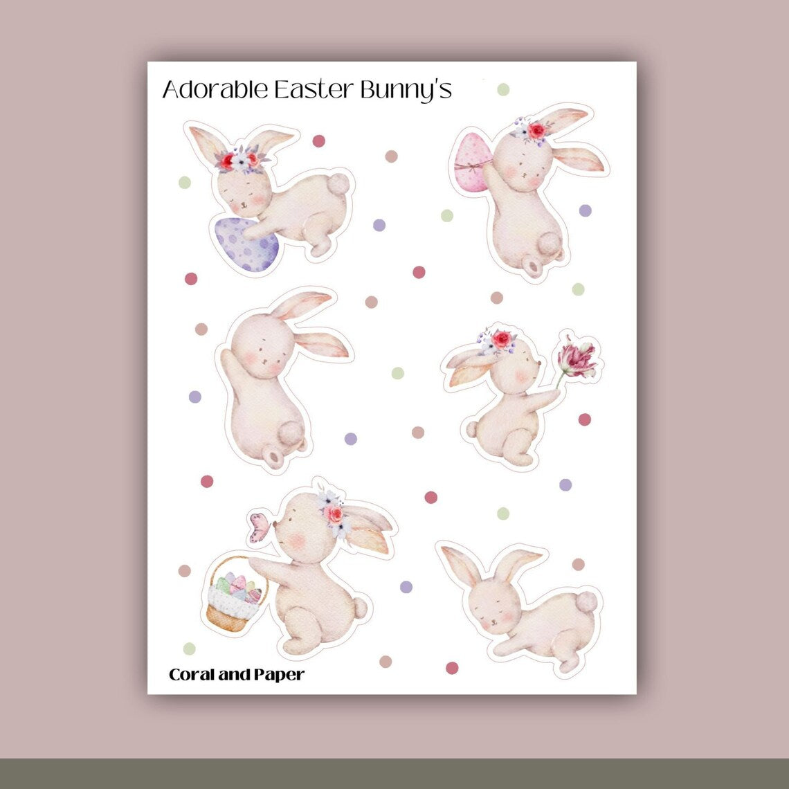 ADORABLE EASTER BUNNY'S - Deco Stickers