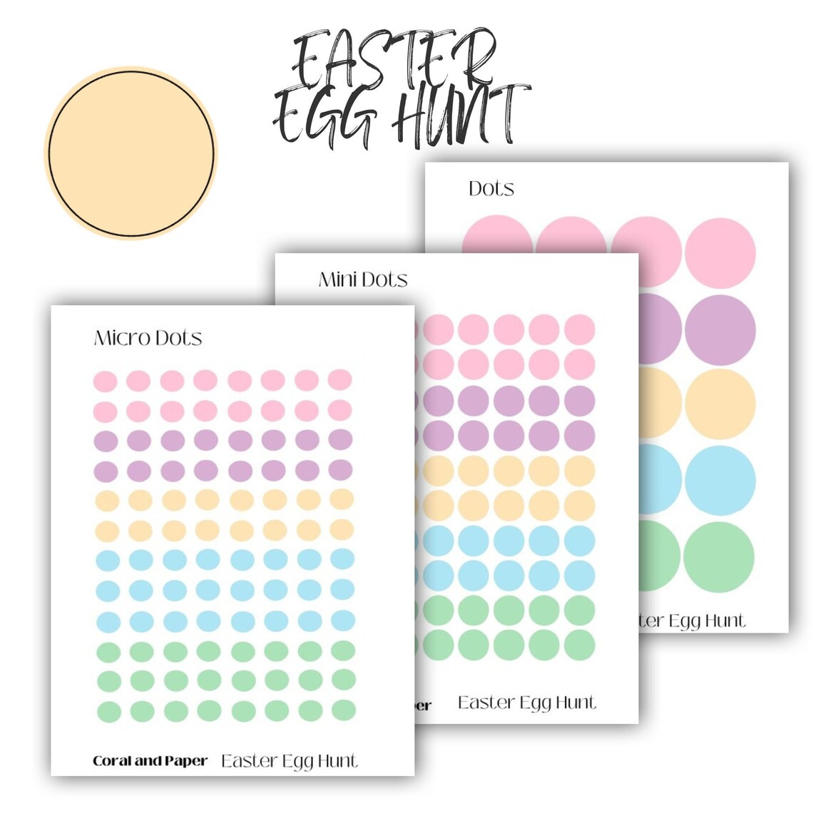 EASTER EGG HUNT - Planner Stickers | Functional Stickers | Minimalist Planning