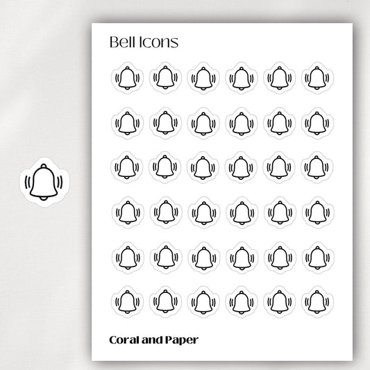 BELL Mini Icon Stickers | Minimalist Planner Stickers | Functional Stickers | Bullet Journal