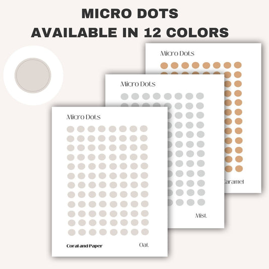 TRANSPARENT MICRO DOTS Planner Stickers | Minimal Planning | Tiny Circle Stickers | Minimalist Planning | Bullet Journal