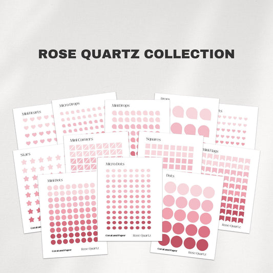 ROSE QUARTZ - Planner Stickers | Functional Stickers | Minimalist Planning