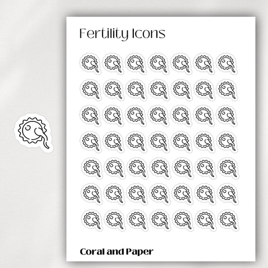 FERTILITY Mini Icon Stickers | Minimalist Planner Stickers | Functional Stickers | Bullet Journal