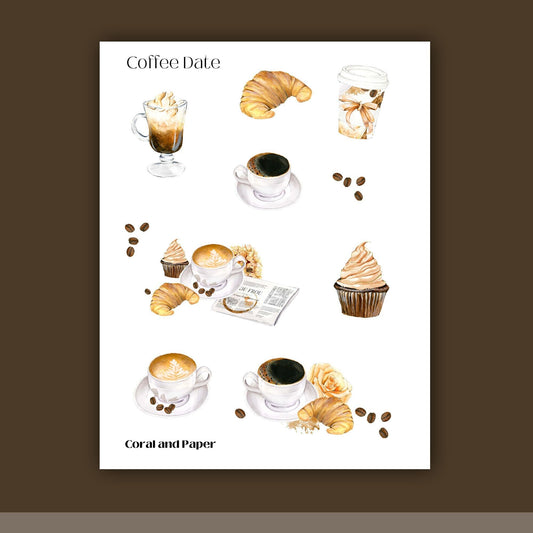 COFFEE - Deco Stickers | Planner Stickers | Sticker Sheet