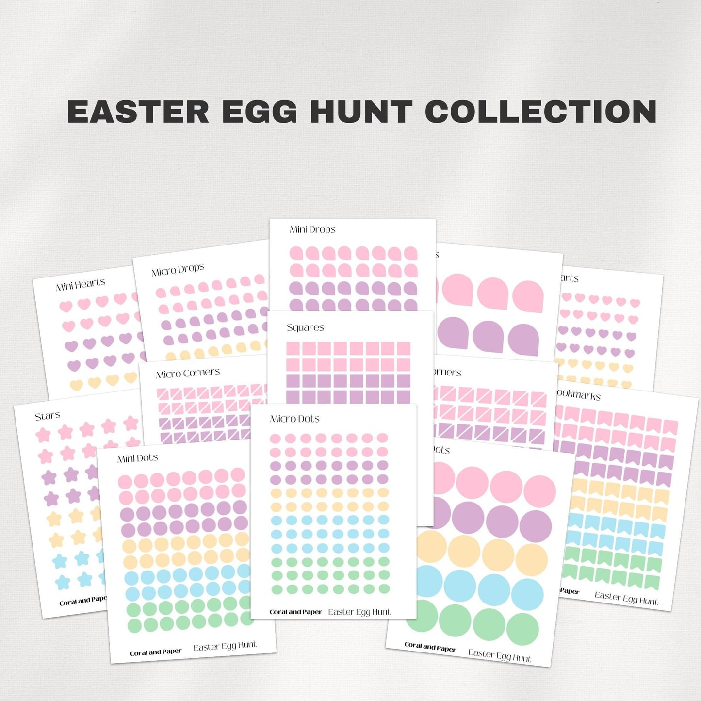 EASTER EGG HUNT - Planner Stickers | Functional Stickers | Minimalist Planning