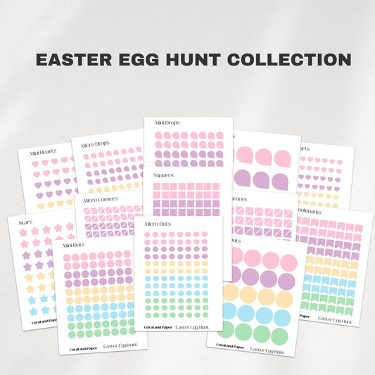 EASTER EGG HUNT - Planner Stickers | Functional Stickers | Minimalist Planning