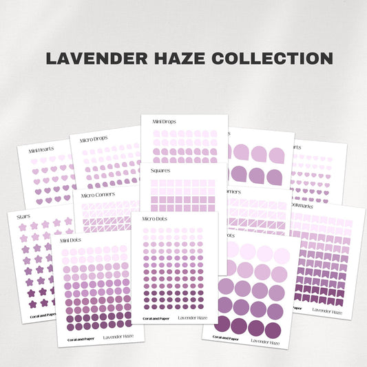 LAVENDER HAZE - Planner Stickers | Functional Stickers | Minimalist Planning|