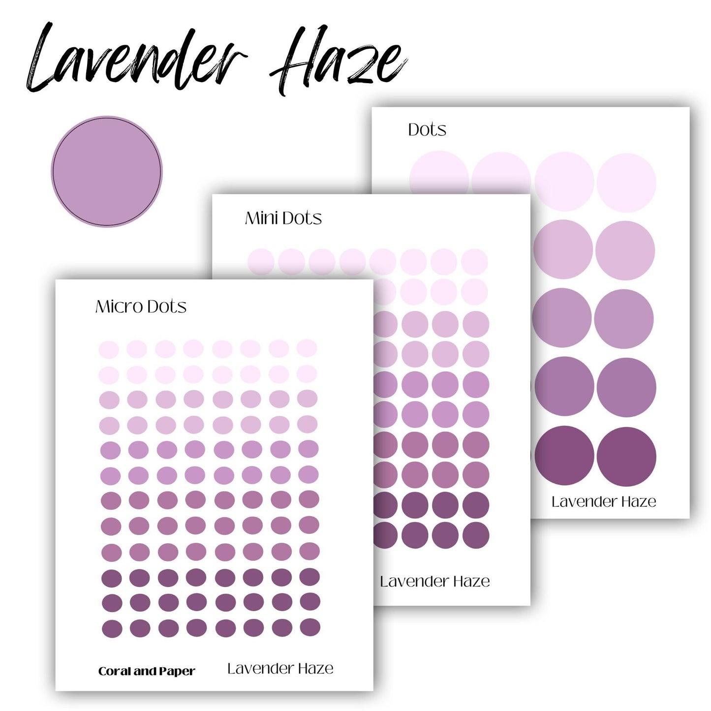 LAVENDER HAZE - Planner Stickers | Functional Stickers | Minimalist Planning