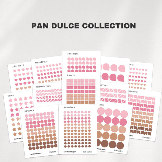 PAN DULCE - Planner Stickers | Functional Stickers | Minimalist Planning