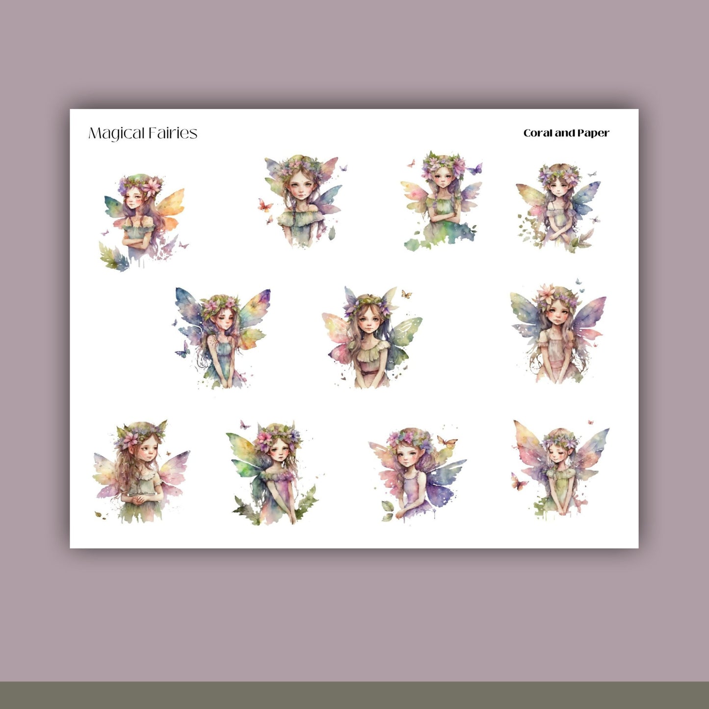 MAGICAL FAIRIES | Planner Stickers | Deco Stickers | Scrapbook Decoration | Journaling Stickers | Diary Stickers