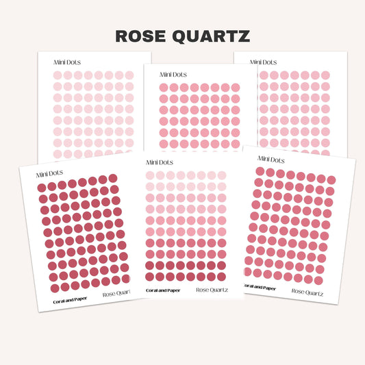 ROSE QUARTZ Mini Dots Planner Stickers | Minimal Planning | Tiny Circle Stickers | Minimalist Planning | Bullet Journal