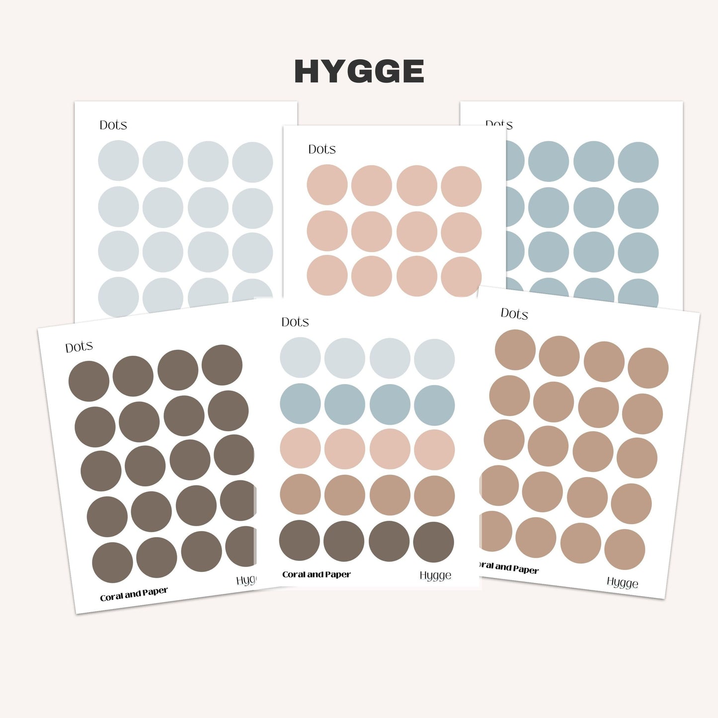 HYGGE DOTS Planner Stickers | Minimal Planning | Circle Stickers | Minimalist Planning | Bullet Journal